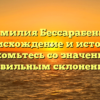 Фамилия Бессарабенко: происхождение и история, ознакомьтесь со значением и правильным склонением