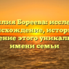 Фамилия Бореева: исследуем происхождение, историю и значение этого уникального имени семьи