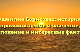 Фамилия Борисовец: история, происхождение и значение, склонение и интересные факты. Фамилия Борисовец: история, происхождение и значение, склонение и интересные факты.