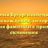 Фамилия Бугор: исследование происхождения, истории и значения фамилии с примерами склонения