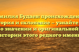 Фамилия Будаев: происхождение, история и склонение — узнайте всё о значении и оригинальной истории этого редкого имени Фамилия Будаев: происхождение, история и склонение — узнайте всё о значении и оригинальной истории этого редкого имени