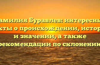 Фамилия Буравлев: интересные факты о происхождении, истории и значении, а также рекомендации по склонению Фамилия Буравлев: интересные факты о происхождении, истории и значении, а также рекомендации по склонению