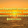 Фамилия Бурдули: исторический обзор происхождения, значения и склонения этой уникальной фамилии