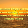 Фамилия Гауч: история происхождения, значение и правильное склонение — все, что нужно знать
