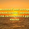 Фамилия Гаян: история происхождения, значение и правила склонения в русском языке