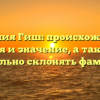Фамилия Гиш: происхождение, история и значение, а также как правильно склонять фамилию