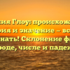 Фамилия Глоу: происхождение, история и значение — всё, что нужно знать! Склонение фамилии в роде, числе и падеже