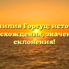 Фамилия Горгуц: история происхождения, значения и склонения!