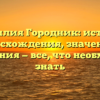 Фамилия Городник: история происхождения, значения и склонения — все, что необходимо знать