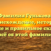 Фамилия Гунькова: происхождение, история, значение и правильное склонение — всё об этой фамилии.