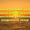 Фамилия Гуцаевы: история происхождения, значение и правильное склонение — подробный обзор