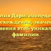 Фамилия Дари: исследование происхождения, значения и склонения этой уникальной фамилии