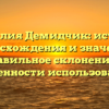 Фамилия Демидчик: история происхождения и значения, правильное склонение и особенности использования