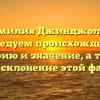 Фамилия Джинджолия: исследуем происхождение, историю и значение, а также узнаем склонение этой фамилии