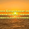 Фамилия Дзирквадзе: история происхождения, значение и правильное склонение