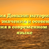 Фамилия Донкин: исторический обзор, значения и особенности склонения в современном русском языке