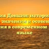 Фамилия Донкин: исторический обзор, значения и особенности склонения в современном русском языке