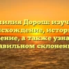 Фамилия Дорош: изучаем происхождение, историю и значение, а также узнаем о правильном склонении!