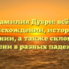 Фамилия Дубри: всё о происхождении, истории и значении, а также склонении имени в разных падежах