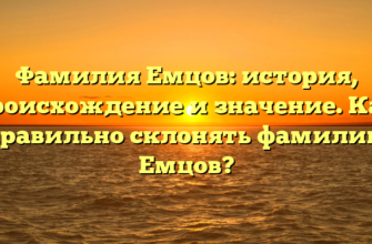 Фамилия Емцов: история, происхождение и значение. Как правильно склонять фамилию Емцов? Фамилия Емцов: история, происхождение и значение. Как правильно склонять фамилию Емцов?