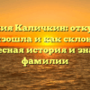 Фамилия Каличкин: откуда она произошла и как склонять? Интересная история и значение фамилии