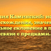 Фамилия Каминский: история происхождения, значение и правильное склонение в поисках связи с предками.