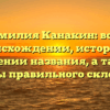 Фамилия Канакин: всё о происхождении, истории и значении названия, а также секреты правильного склонения!