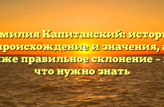 Фамилия Капитанский: история, происхождение и значения, а также правильное склонение – все, что нужно знать Фамилия Капитанский: история, происхождение и значения, а также правильное склонение – все, что нужно знать