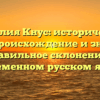 Фамилия Кнус: исторический обзор, происхождение и значение, правильное склонение в современном русском языке