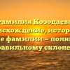 Фамилия Козодаева: происхождение, история и значение фамилии — полный гайд по правильному склонению!