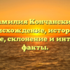 Фамилия Кончанский: происхождение, история и значение, склонение и интересные факты.