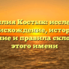 Фамилия Костык: исследуем происхождение, историю, значение и правила склонения этого имени