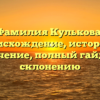 Фамилия Кулькова: происхождение, история и значение, полный гайд по склонению