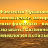 Фамилия Чуканов: происхождение, история и значение фамилии – все, что нужно знать! Склонение и генеалогия в статье.