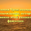 Фамилия Чуси: исследуем происхождение, историю и склонение этой уникальной фамилии