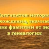 Долгопятов: история происхождения, значимость и склонение фамилии от экспертов в генеалогии