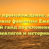 Изучаем происхождение, историю и значение фамилии Емелькин: полный гайд по склонению для генеалогов и историков