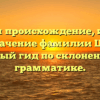 Изучаем происхождение, историю и значение фамилии Цека: полный гид по склонению и грамматике.