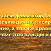 Изучаем фамилию Годзь: происхождение, история и значение, а также правильное склонение для каждого случая