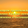Исследуем происхождение фамилии Кундис: история, значение и склонение