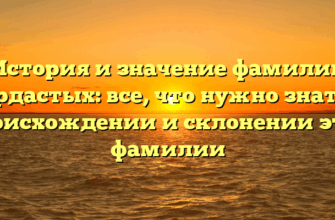 История и значение фамилии Бурдастых: все, что нужно знать о происхождении и склонении этой фамилии История и значение фамилии Бурдастых: все, что нужно знать о происхождении и склонении этой фамилии