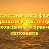 История и значение фамилии Кострыкин: узнайте про его происхождение и правильное склонение