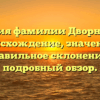 История фамилии Дворникова: происхождение, значения и правильное склонение – подробный обзор.