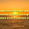 Корни фамилии Кнаус: раскрытие происхождения, истории и склонения этого имени в статье