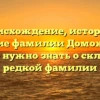 Происхождение, история и значение фамилии Доможилова: все, что нужно знать о склонении редкой фамилии
