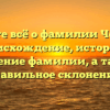 Узнайте всё о фамилии Чекаева: происхождение, история и значение фамилии, а также правильное склонение!