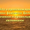 Узнайте о происхождении и истории фамилии Дилер, ее значении и правильном склонении