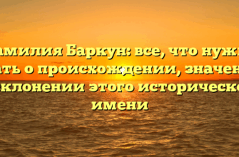 Фамилия Баркун: все, что нужно знать о происхождении, значении и склонении этого исторического имени