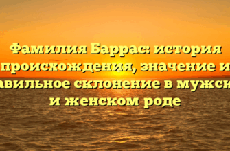 Фамилия Баррас: история происхождения, значение и правильное склонение в мужском и женском роде Фамилия Баррас: история происхождения, значение и правильное склонение в мужском и женском роде