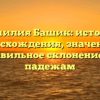 Фамилия Башик: история происхождения, значения и правильное склонение по падежам